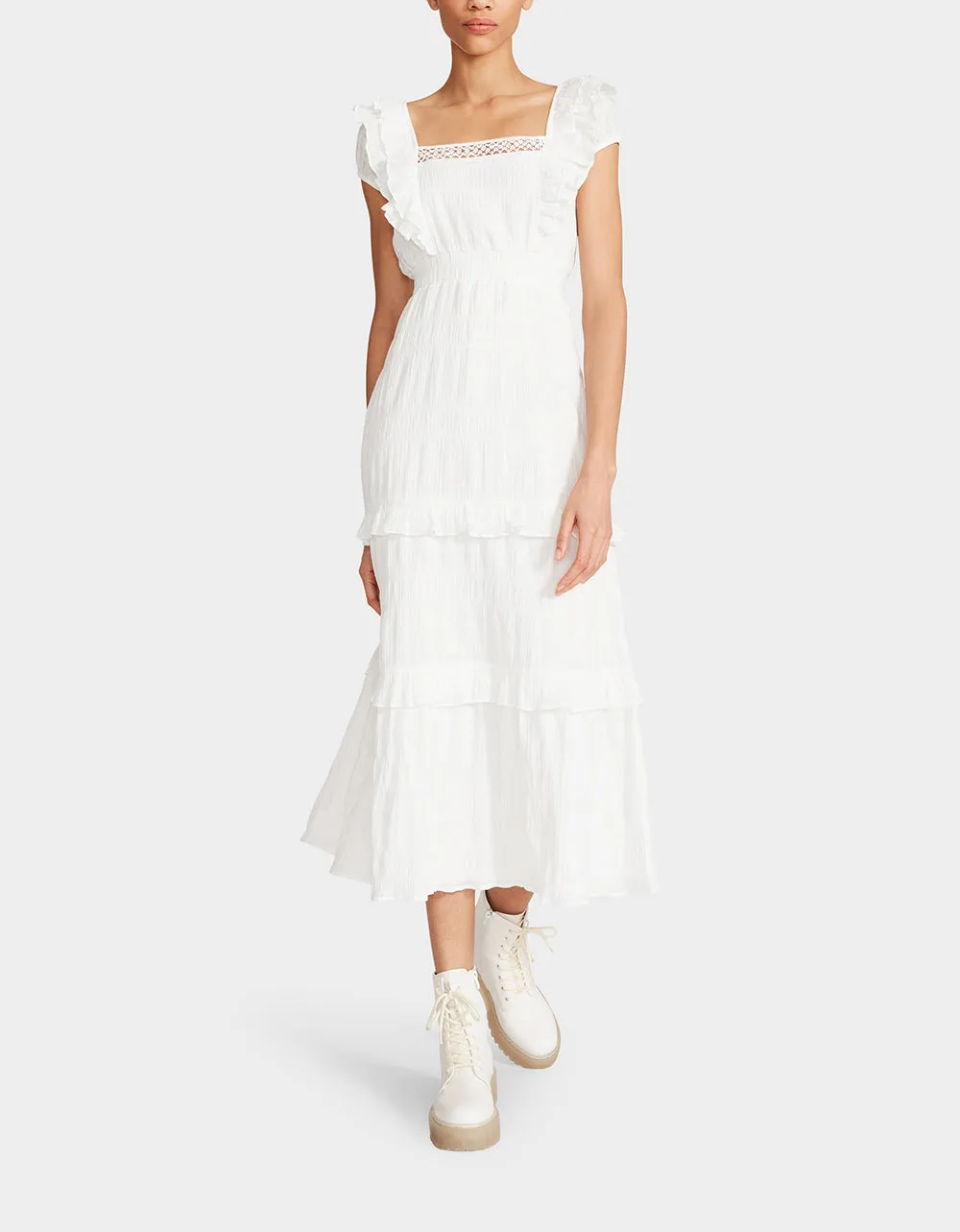 LOVELY LAYERS MAXI DRESS WHITE sold by Betsey Johnson