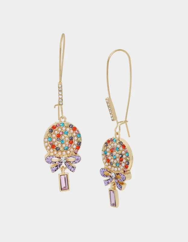 SUGAR RUSH LOLLIPOP HOOK EARRINGS MULTI sold by Betsey Johnson