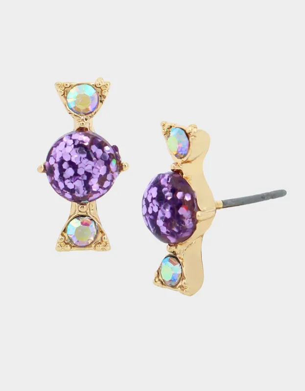 SUGAR RUSH CANDY STUDS PURPLE sold by Betsey Johnson