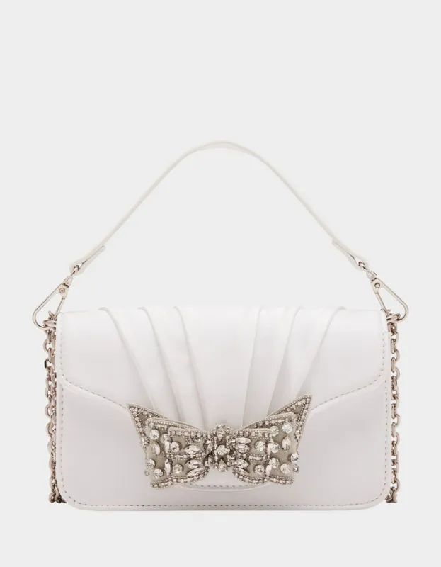 3D BOW FLAP BAG IVORY sold by Betsey Johnson