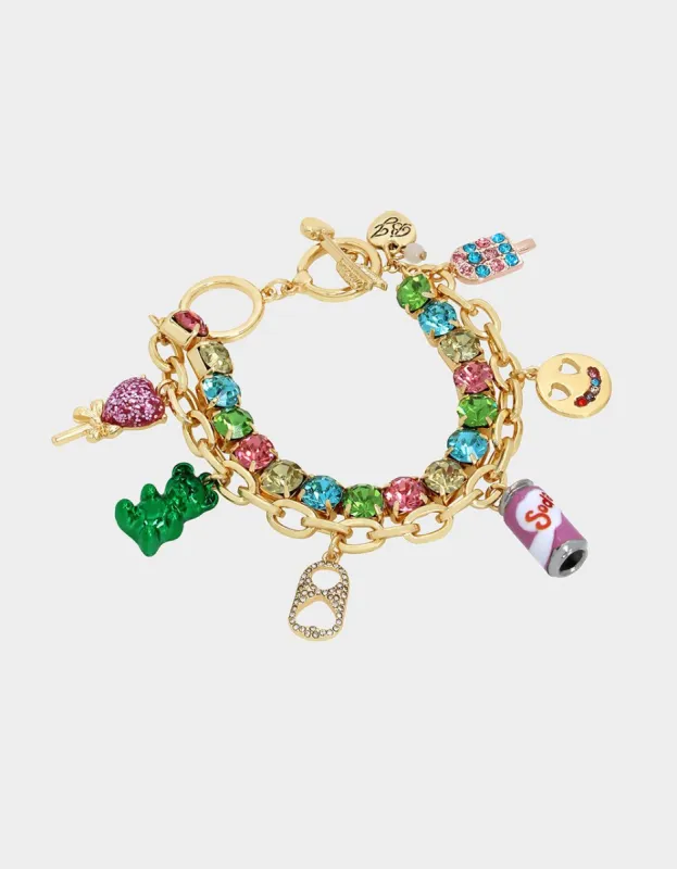 SUGAR RUSH CHARM BRACELET MULTI sold by Betsey Johnson