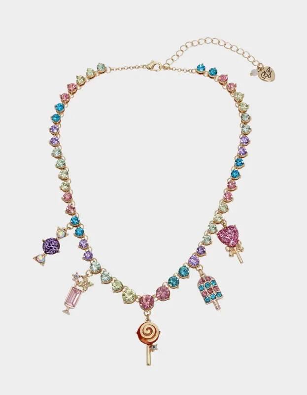 SUGAR RUSH CHARM NECKLACE MULTI sold by Betsey Johnson