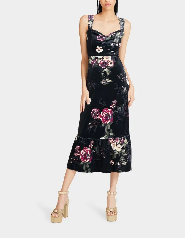 LISBETH MAXI DRESS BLACK MULTI sold by Betsey Johnson
