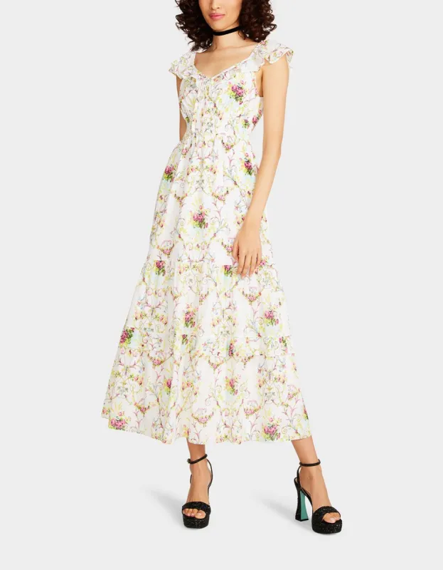 VINE AND DINE MAXI DRESS WHITE sold by Betsey Johnson