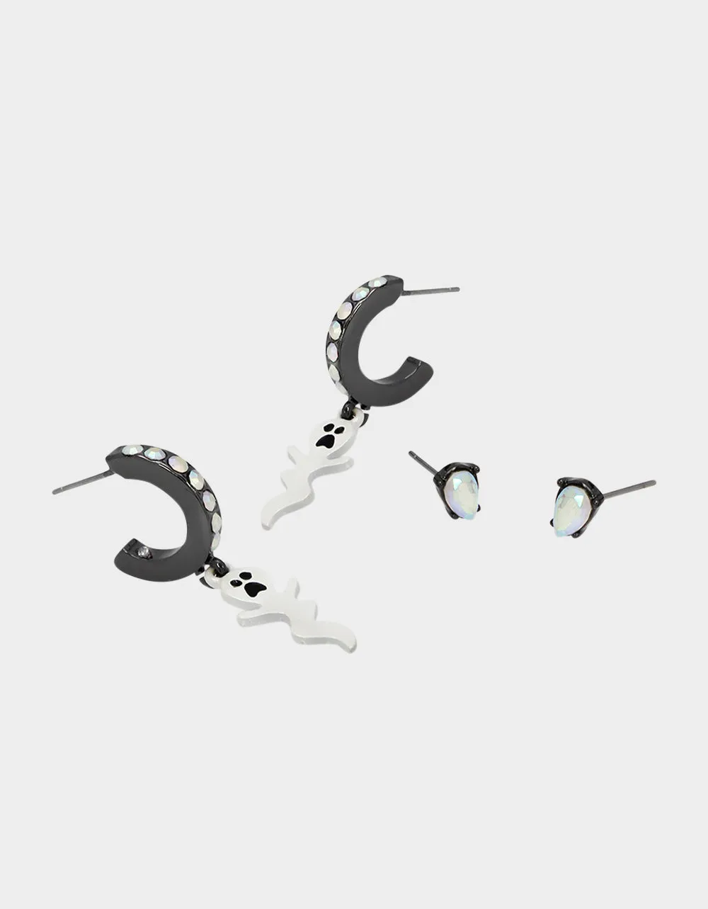 GHOUL FRIENDS GHOST HUGGIE SET WHITE sold by Betsey Johnson product image thumbnail 3