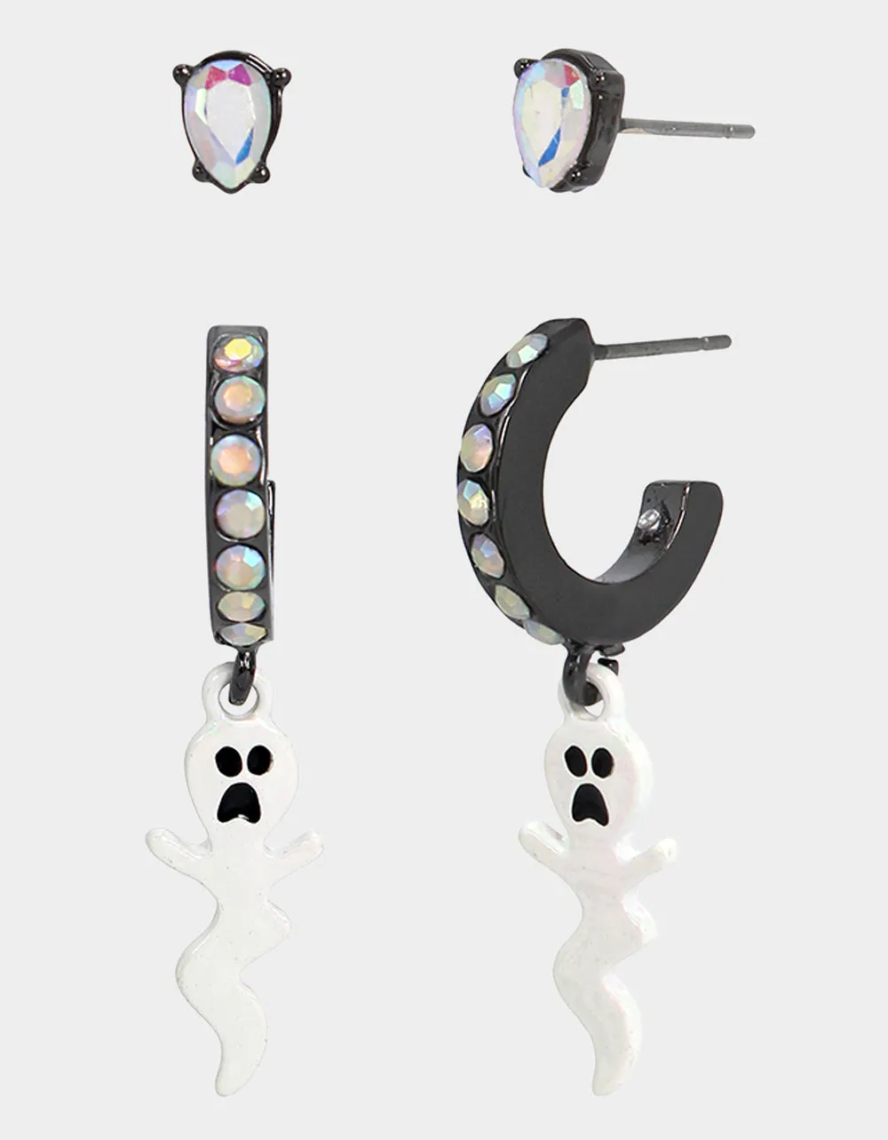 GHOUL FRIENDS GHOST HUGGIE SET WHITE sold by Betsey Johnson