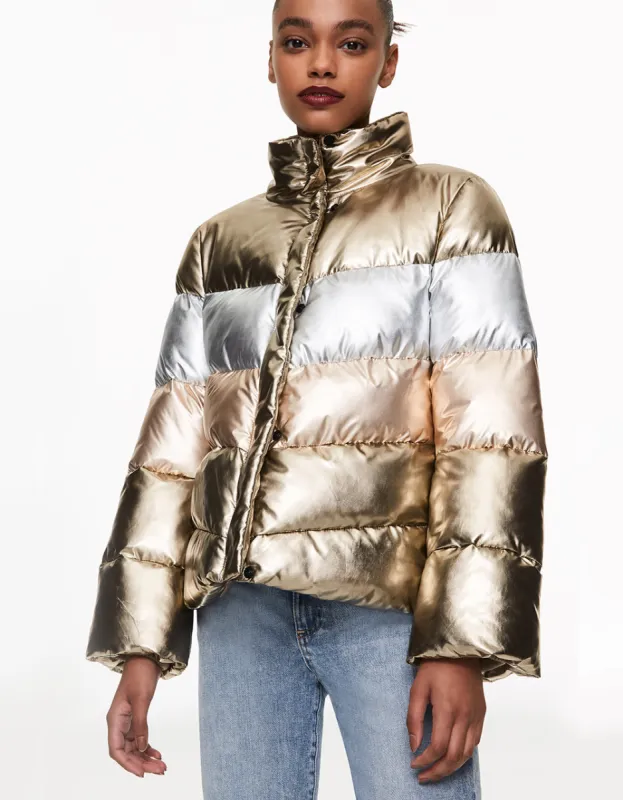 BETSEYS BEST PUFFER JACKET GOLD | RE:LUV sold by Betsey Johnson