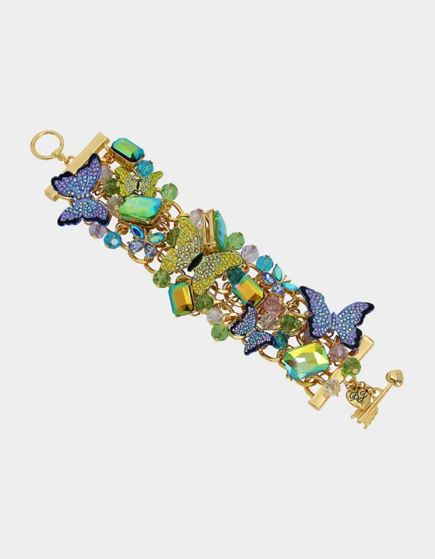 ALL A FLUTTER BUTTERFLY TOGGLE BRACELET MULTI sold by Betsey Johnson
