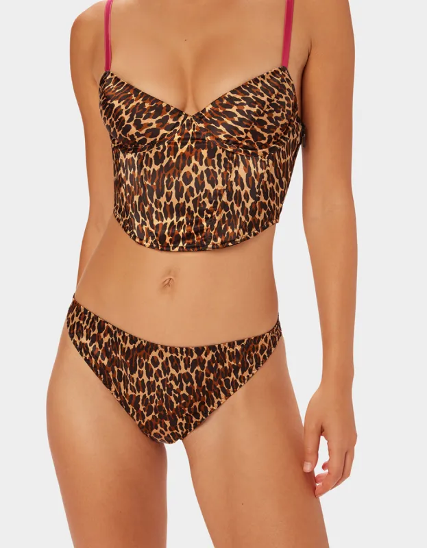 PARADE LACE UP PANTY LEOPARD sold by Betsey Johnson