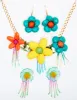 BETSEYS PUFFY FLOWER BIB NECKLACE MULTI sold by Betsey Johnson