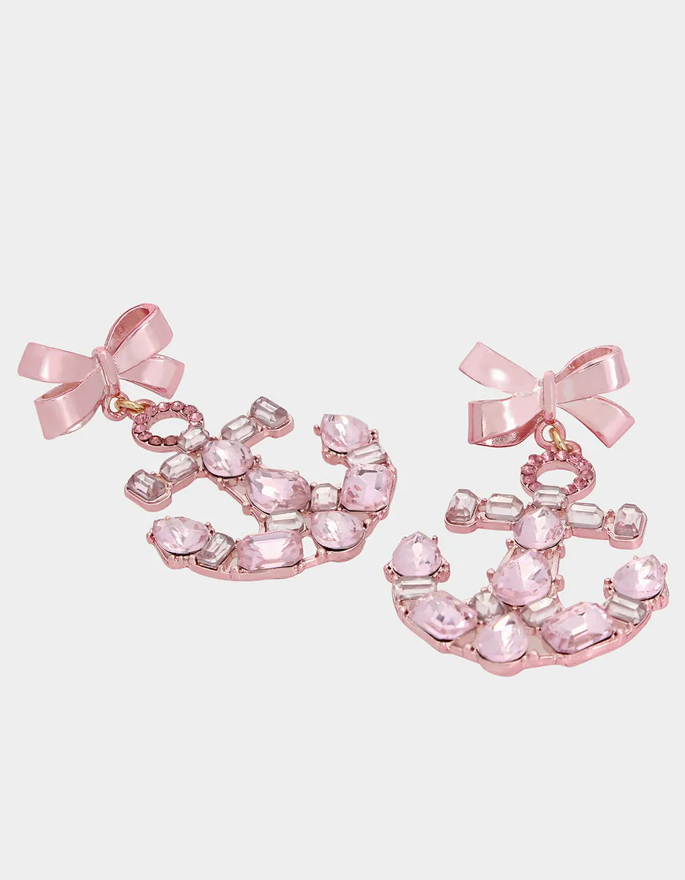 PINK SUMMER BOW ANCHOR EARRINGS PINK sold by Betsey Johnson product image thumbnail 3