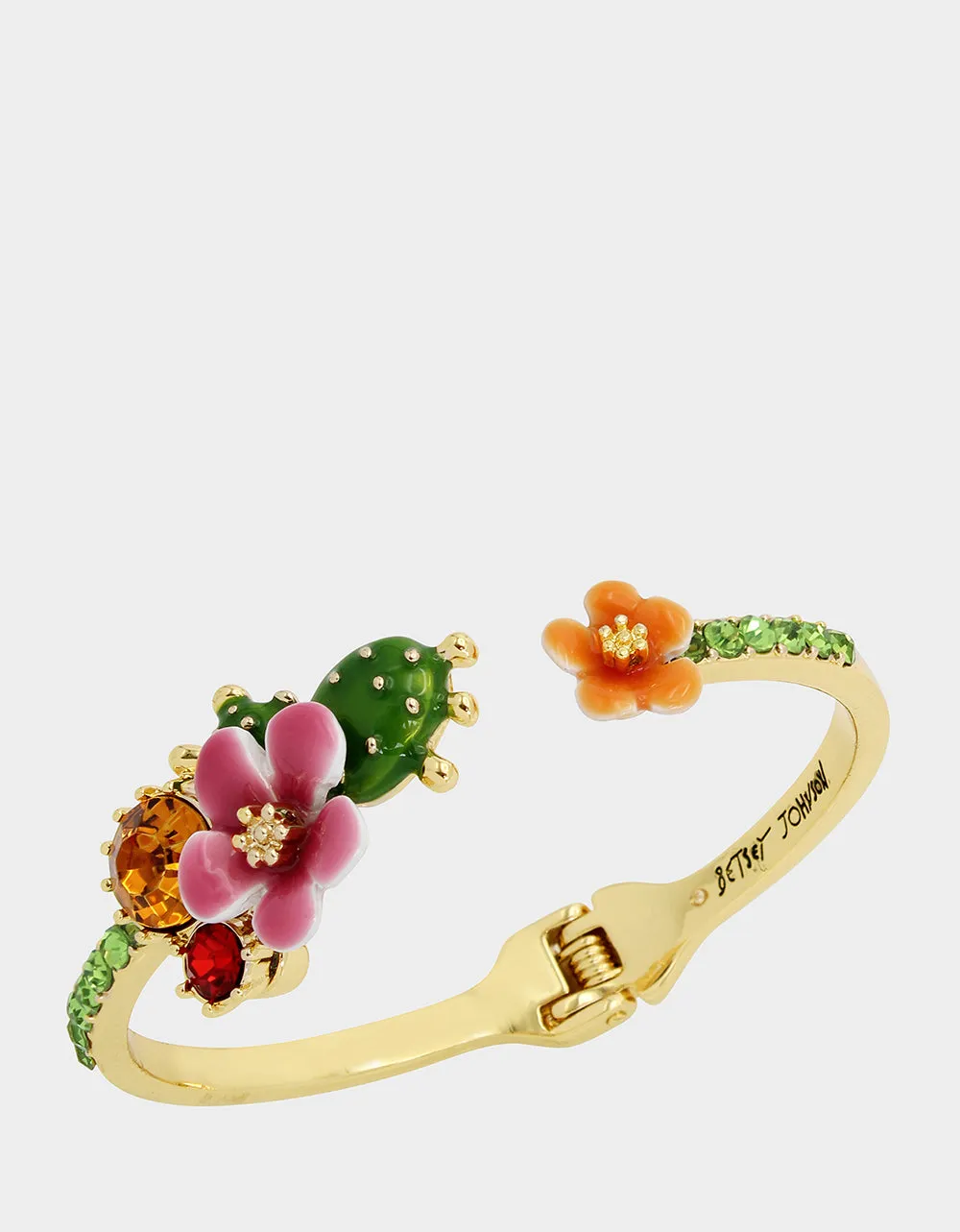 HOLA TO LOVE FLOWER HINGE BANGLE MULTI sold by Betsey Johnson product image thumbnail 2