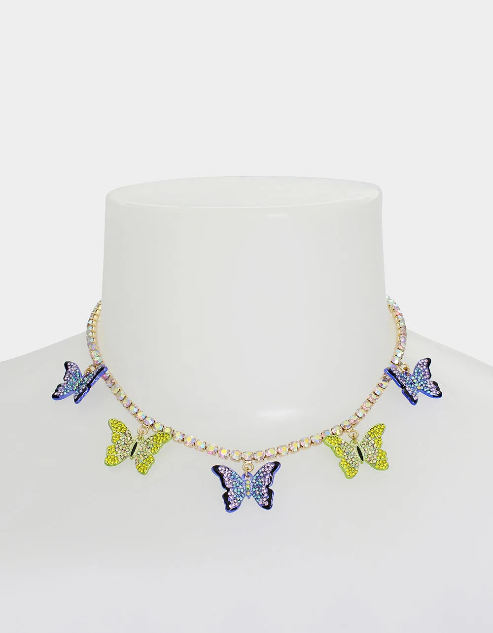 ALL A FLUTTER STONE BUTTERFLY FRONTAL NECKLACE MULTI sold by Betsey Johnson product image thumbnail 4