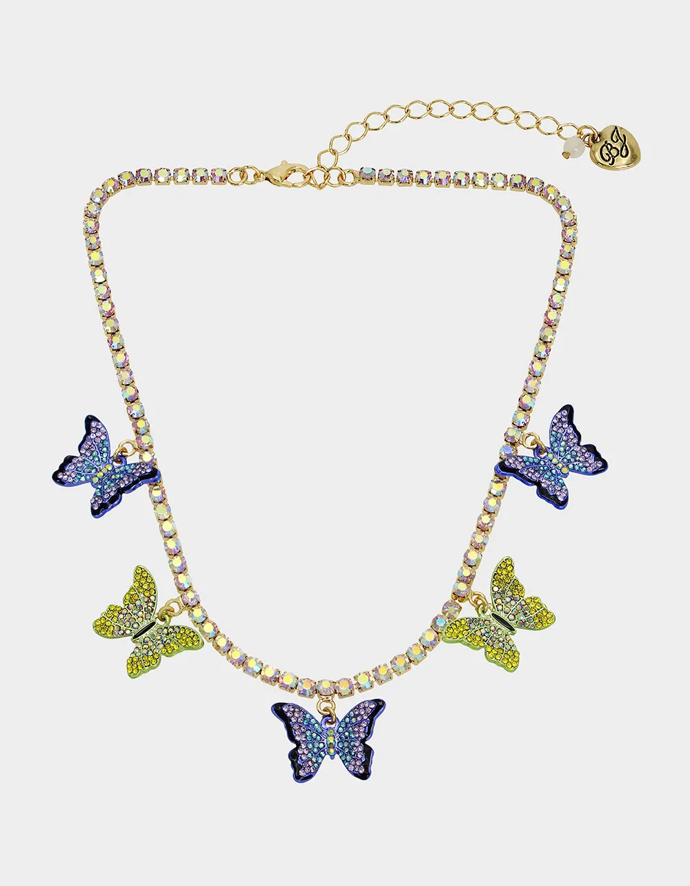 ALL A FLUTTER STONE BUTTERFLY FRONTAL NECKLACE MULTI sold by Betsey Johnson
