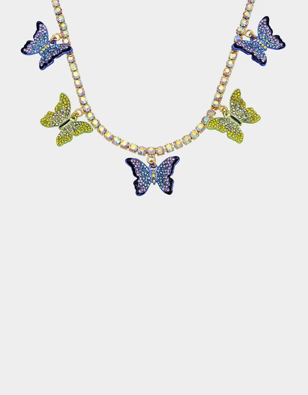 ALL A FLUTTER STONE BUTTERFLY FRONTAL NECKLACE MULTI sold by Betsey Johnson product image thumbnail 3