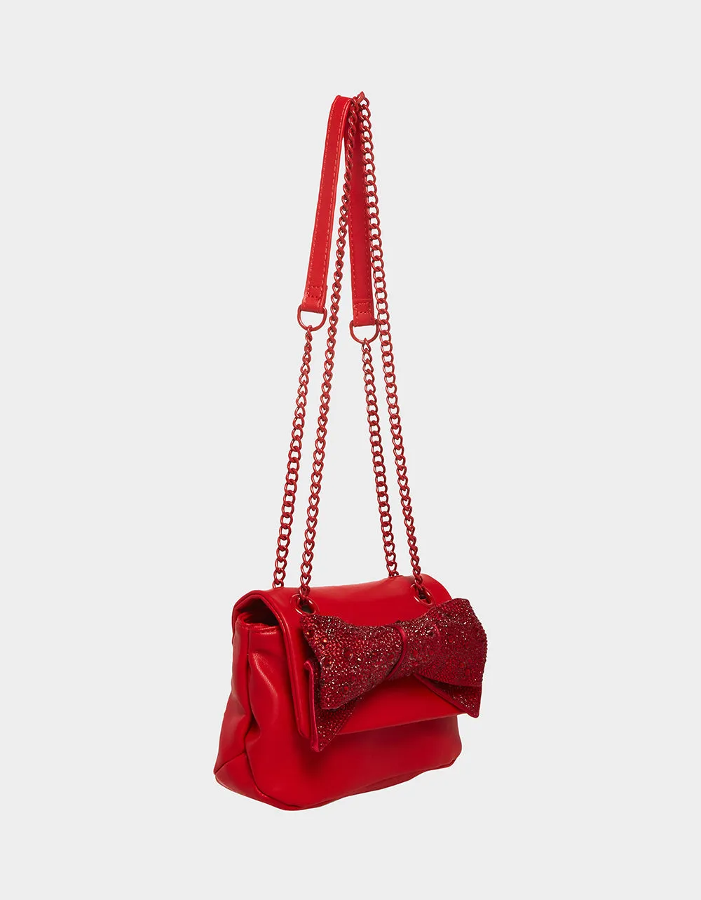 GLITTERAZZI BOW BAG RED | RE:LUV sold by Betsey Johnson product image thumbnail 4