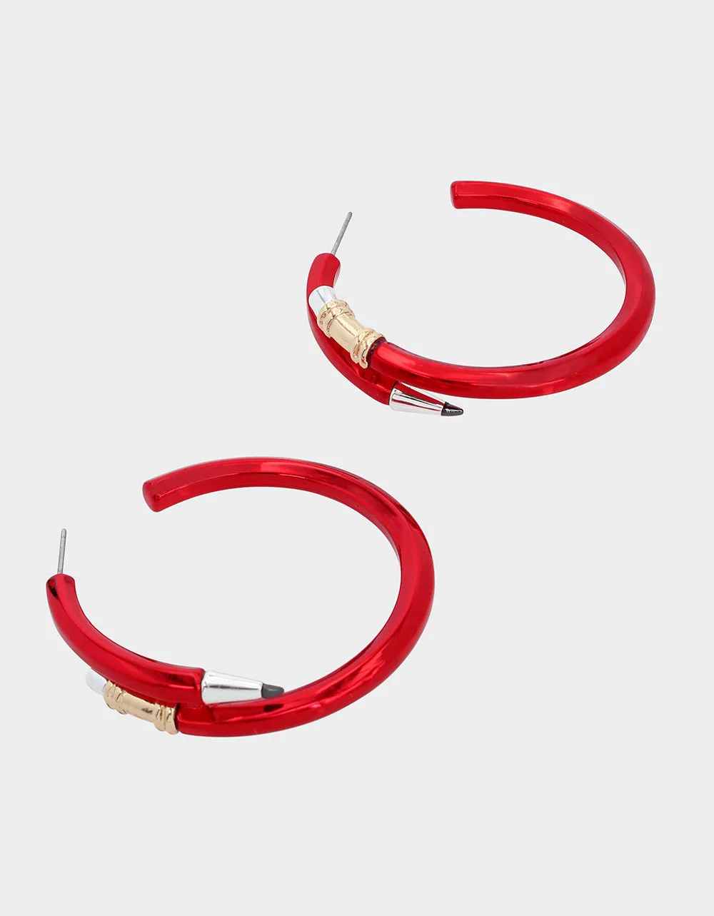BOOK SMART PENCIL HOOP EARRINGS RED sold by Betsey Johnson product image thumbnail 2
