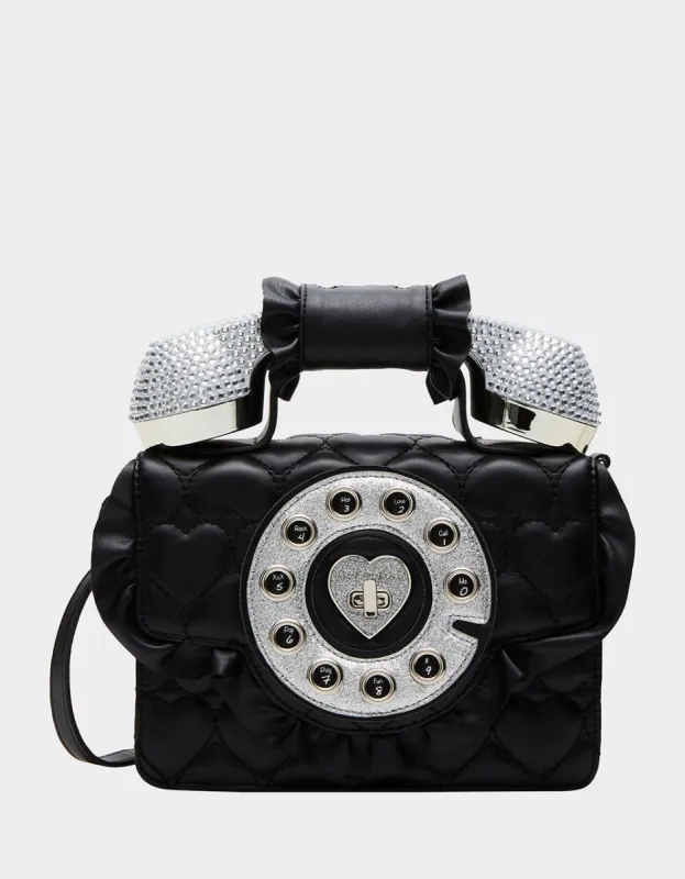 KITSCH RUFFLE PHONE BAG BLACK sold by Betsey Johnson