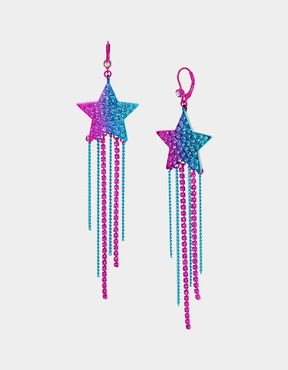 MISS USA STAR CHANDELIER EARRINGS MULTI sold by Betsey Johnson