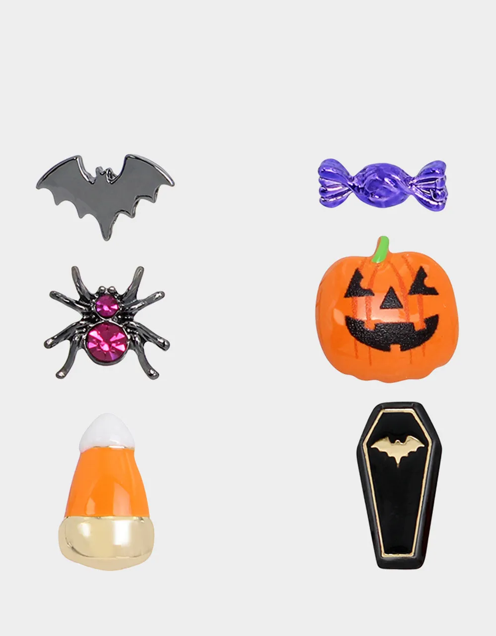 GHOUL FRIENDS HALLOWEEN MISMATCH STUD SET MULTI sold by Betsey Johnson