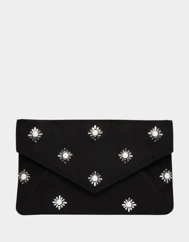 EMBELLISHED ENVELOPE CLUTCH BLACK sold by Betsey Johnson