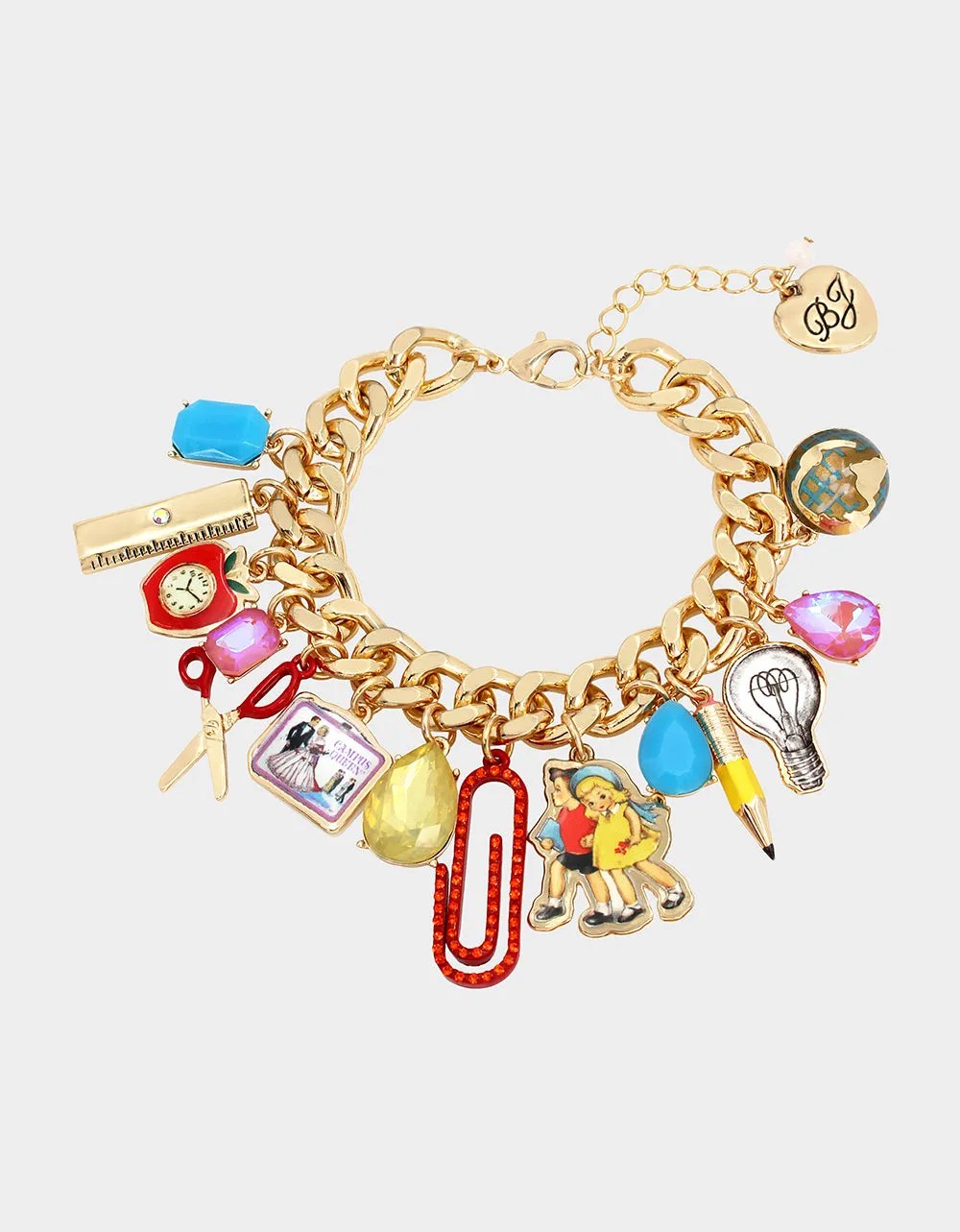 BOOK SMART SCHOOL CHARM BRACELET MULTI sold by Betsey Johnson