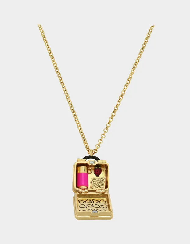 CHARM SCHOOL LUNCH PENDANT PINK sold by Betsey Johnson