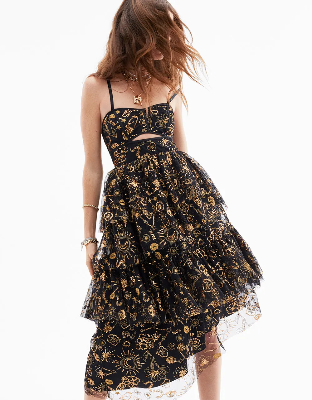 betseys tiered tulle dress black Black Sweetheart Ruffle Tiered Tulle Long Prom Dress with Slit MD4022301 –  Dressmeet main image 0