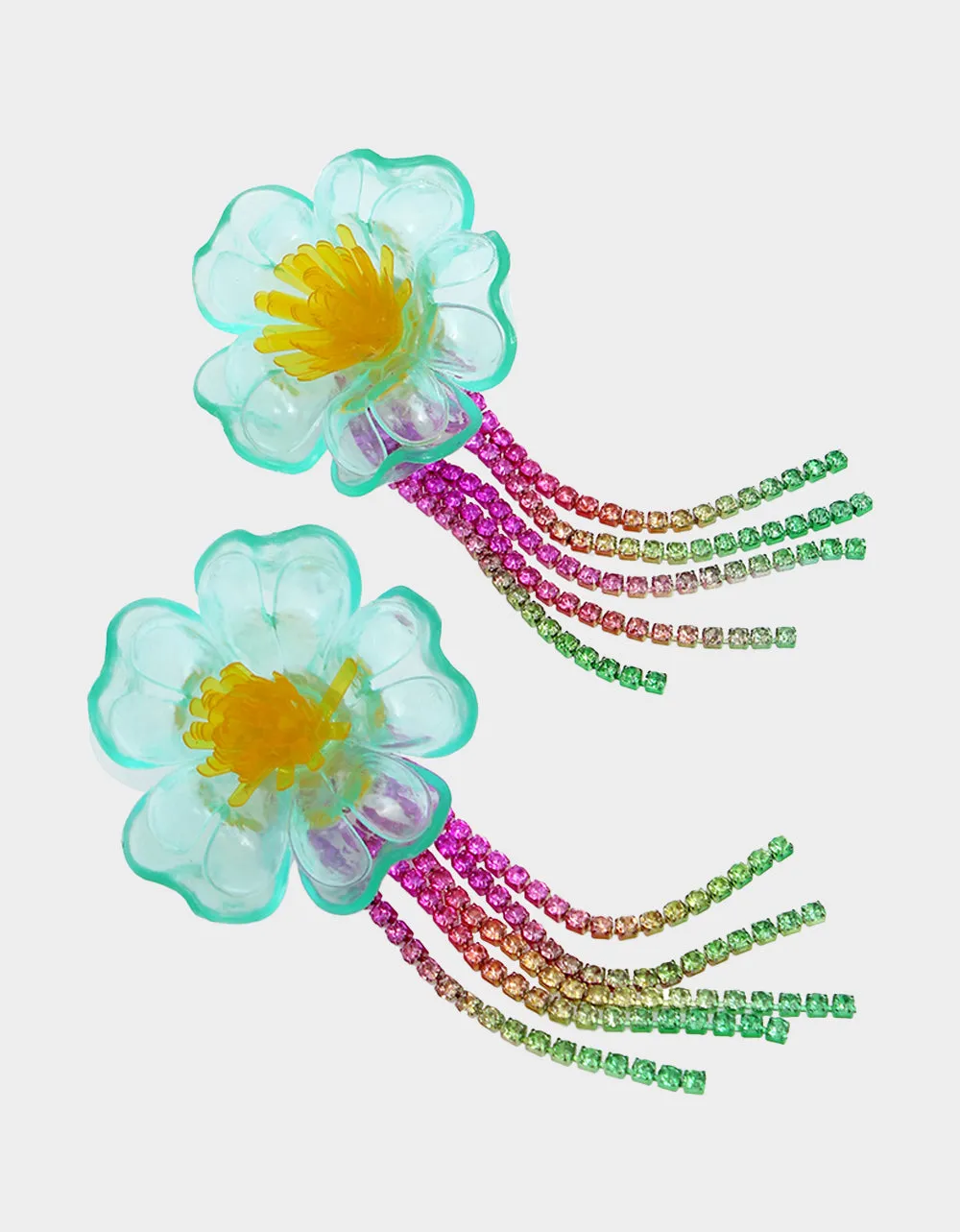 BETSEYS POOL PARTY FLOWER CHANDELIER EARRINGS MULTI sold by Betsey Johnson product image thumbnail 2