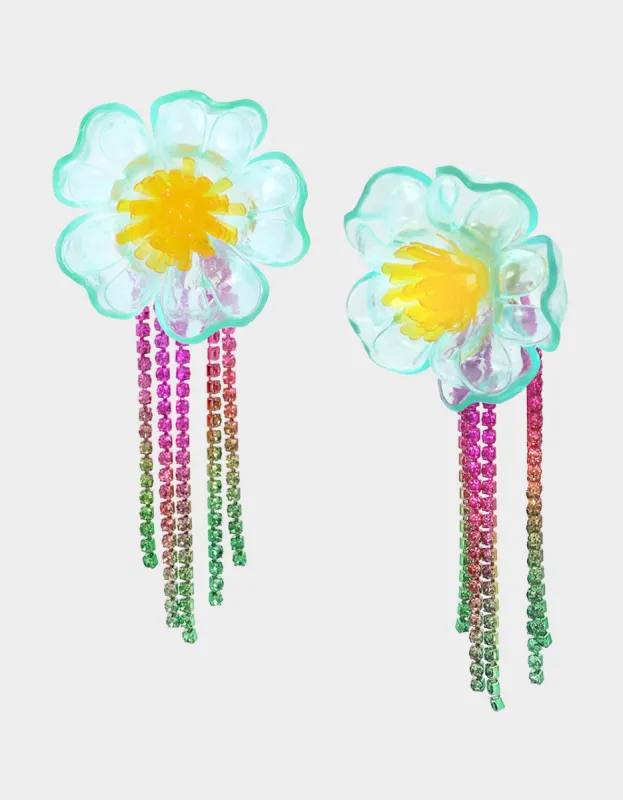 BETSEYS POOL PARTY FLOWER CHANDELIER EARRINGS MULTI sold by Betsey Johnson