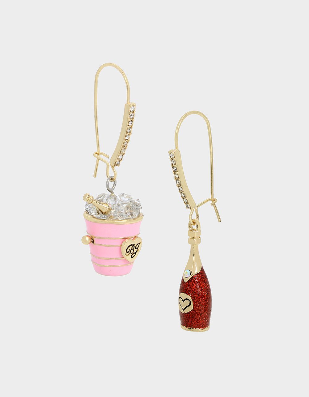 GOING ALL OUT MISMATCH BUBBLY HOOK EARRINGS PINK sold by Betsey Johnson product image thumbnail 2