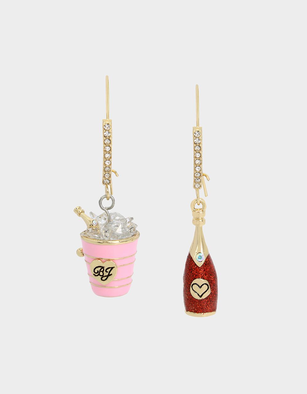 GOING ALL OUT MISMATCH BUBBLY HOOK EARRINGS PINK sold by Betsey Johnson