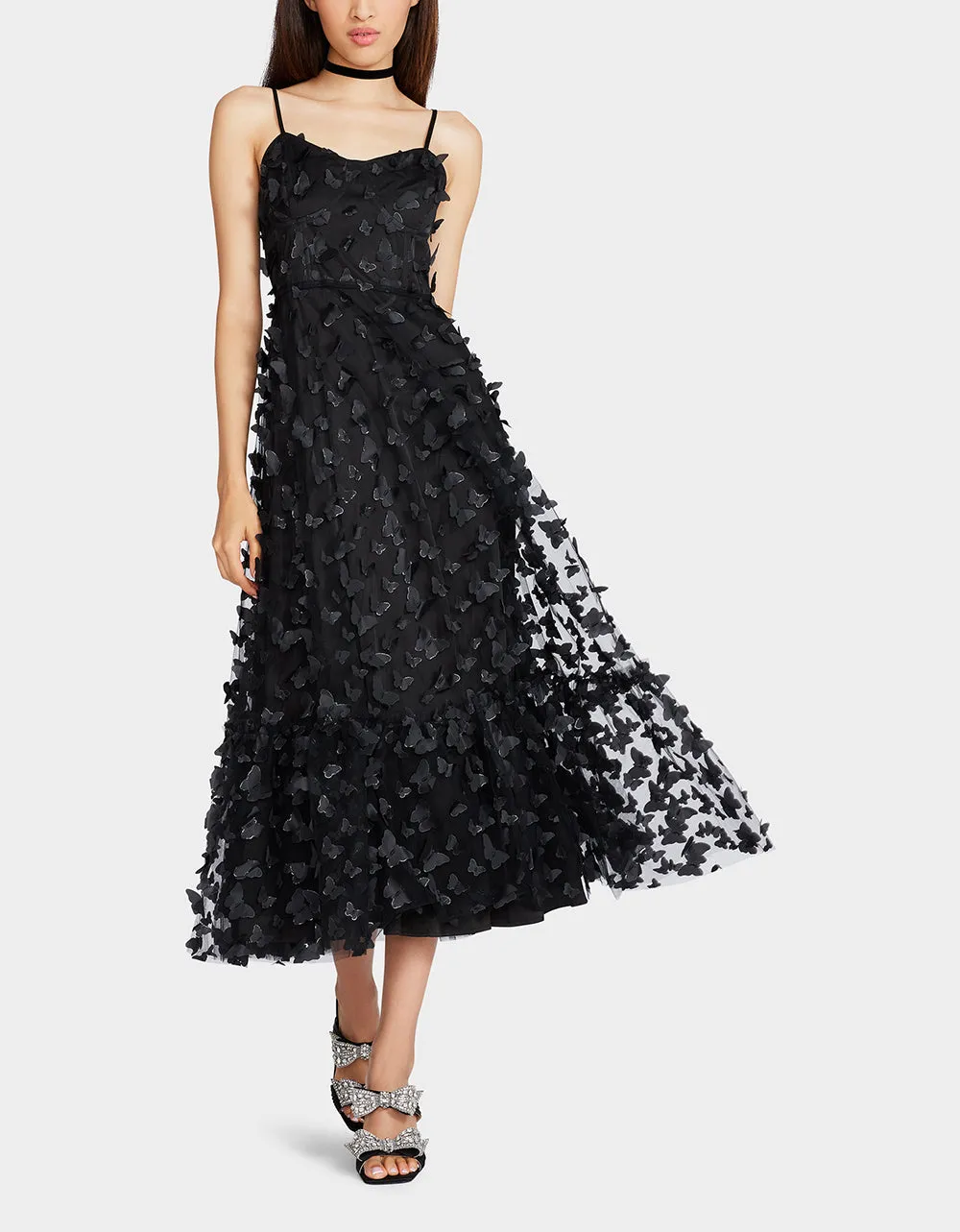 BETSEYS BUTTERFLY MAXI DRESS BLACK sold by Betsey Johnson