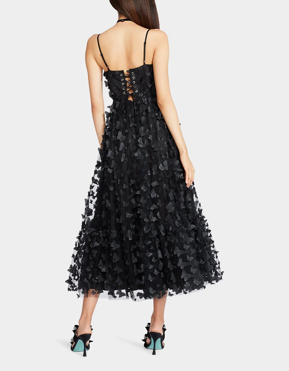 BETSEYS BUTTERFLY MAXI DRESS BLACK sold by Betsey Johnson product image thumbnail 4