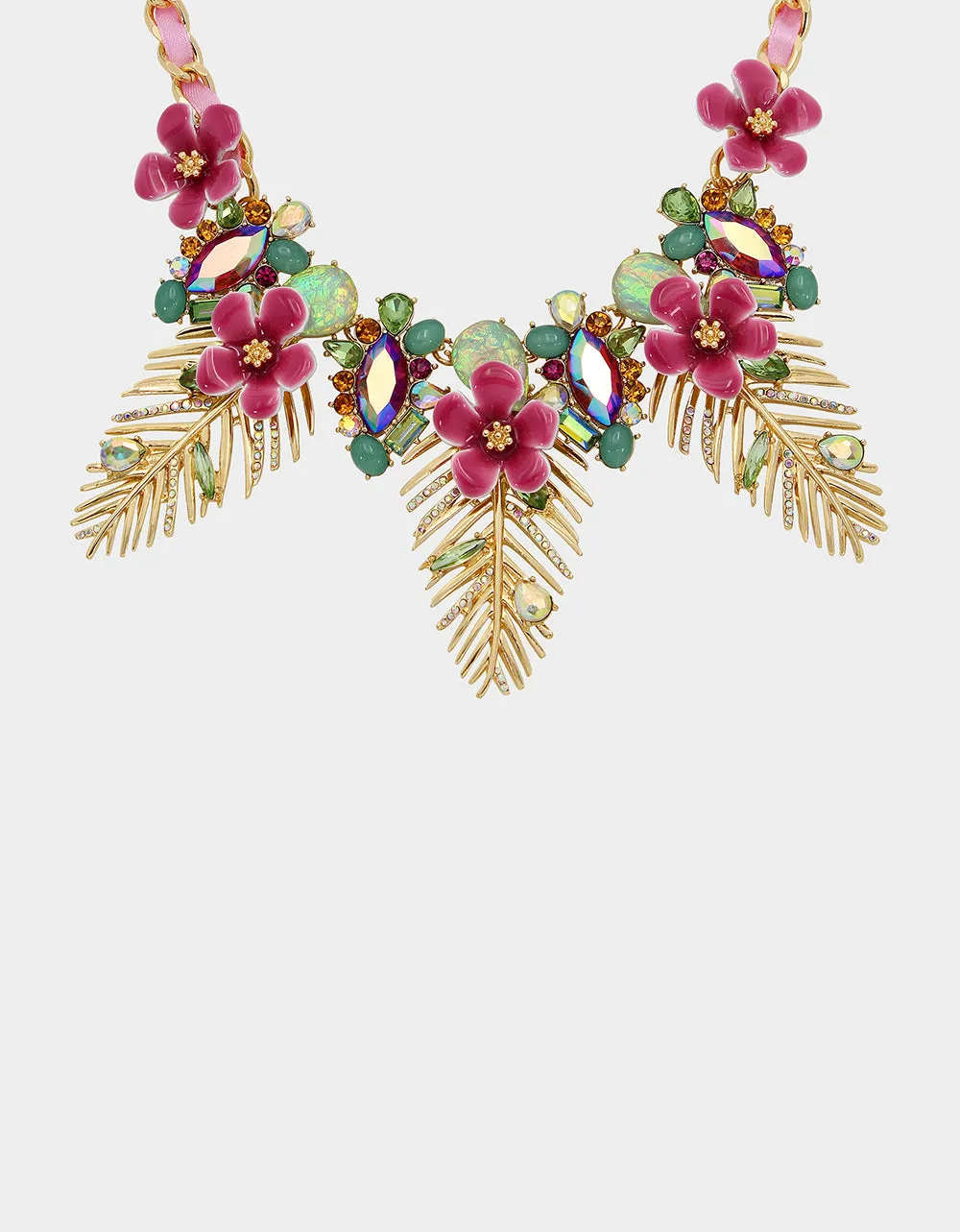 BETSEYS PARADISE LEAF FRONTAL NECKLACE MULTI sold by Betsey Johnson product image thumbnail 2