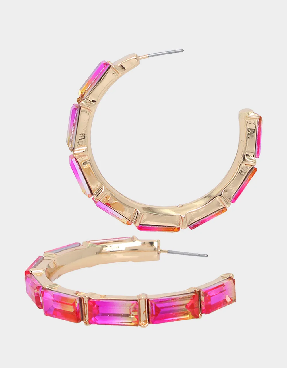 BETSEYS POOL PARTY STONE HOOP EARRINGS MULTI sold by Betsey Johnson product image thumbnail 2