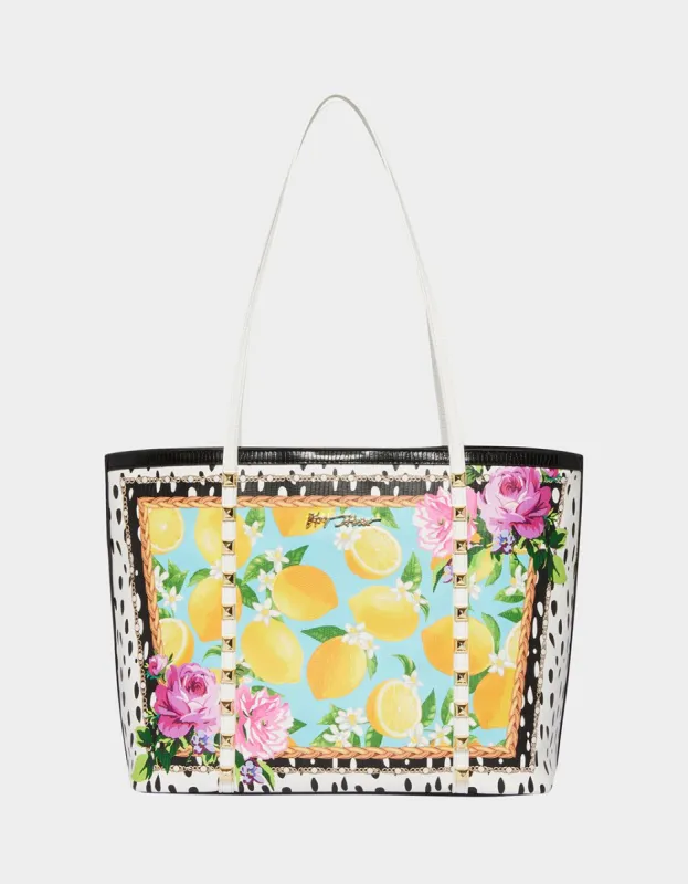 LEMON SQUEEZY TOTE MULTI sold by Betsey Johnson
