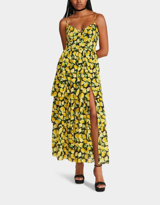 LA LA LEMONS MAXI DRESS BLACK sold by Betsey Johnson