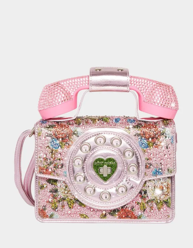 KITSCH GIMME A RING PHONE BAG PINK sold by Betsey Johnson