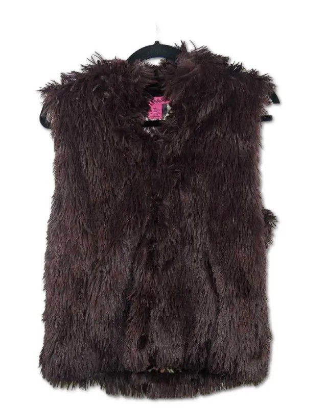 Dark Faux Fur Vest | RE:LUV sold by Betsey Johnson
