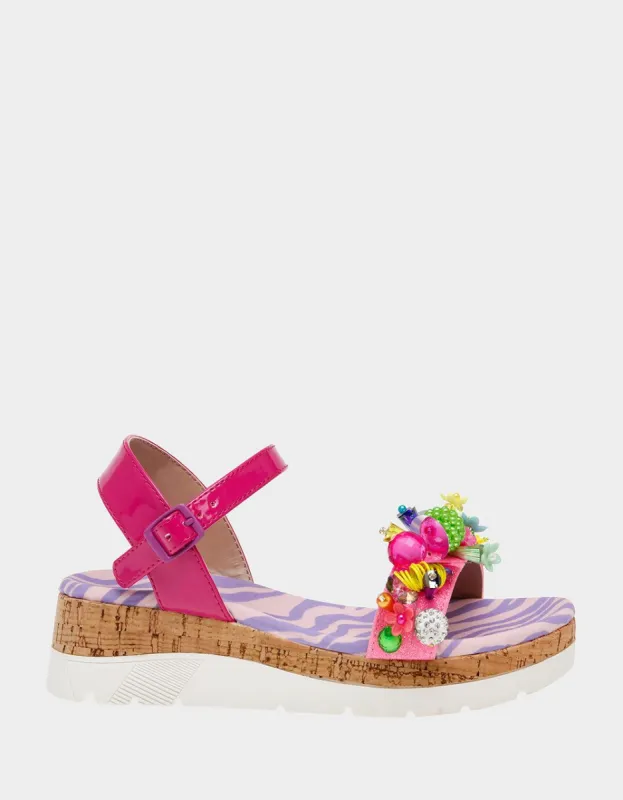 KIDS' FRANK PINK MULTI sold by Betsey Johnson