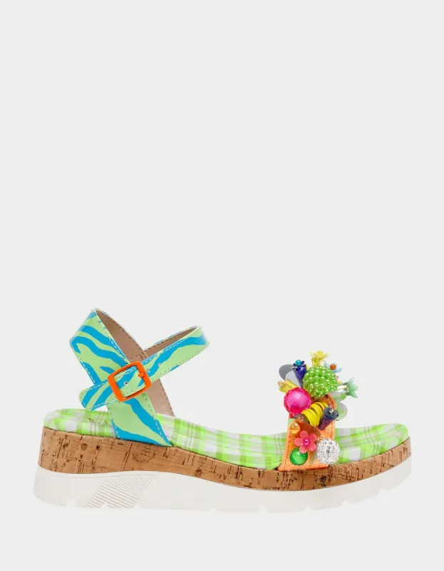 KIDS' FRANK GREEN MULTI sold by Betsey Johnson