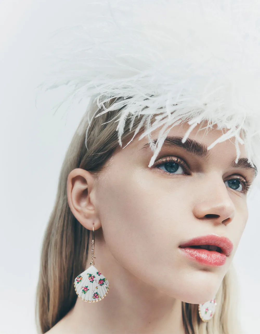 SHELL YEAH FLOWER SHELL HOOK EARRINGS WHITE sold by Betsey Johnson product image thumbnail 2