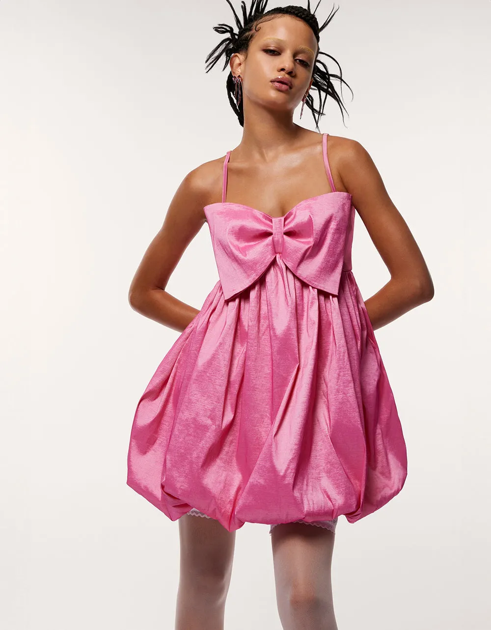 MEGAN BOW DRESS PINK sold by Betsey Johnson