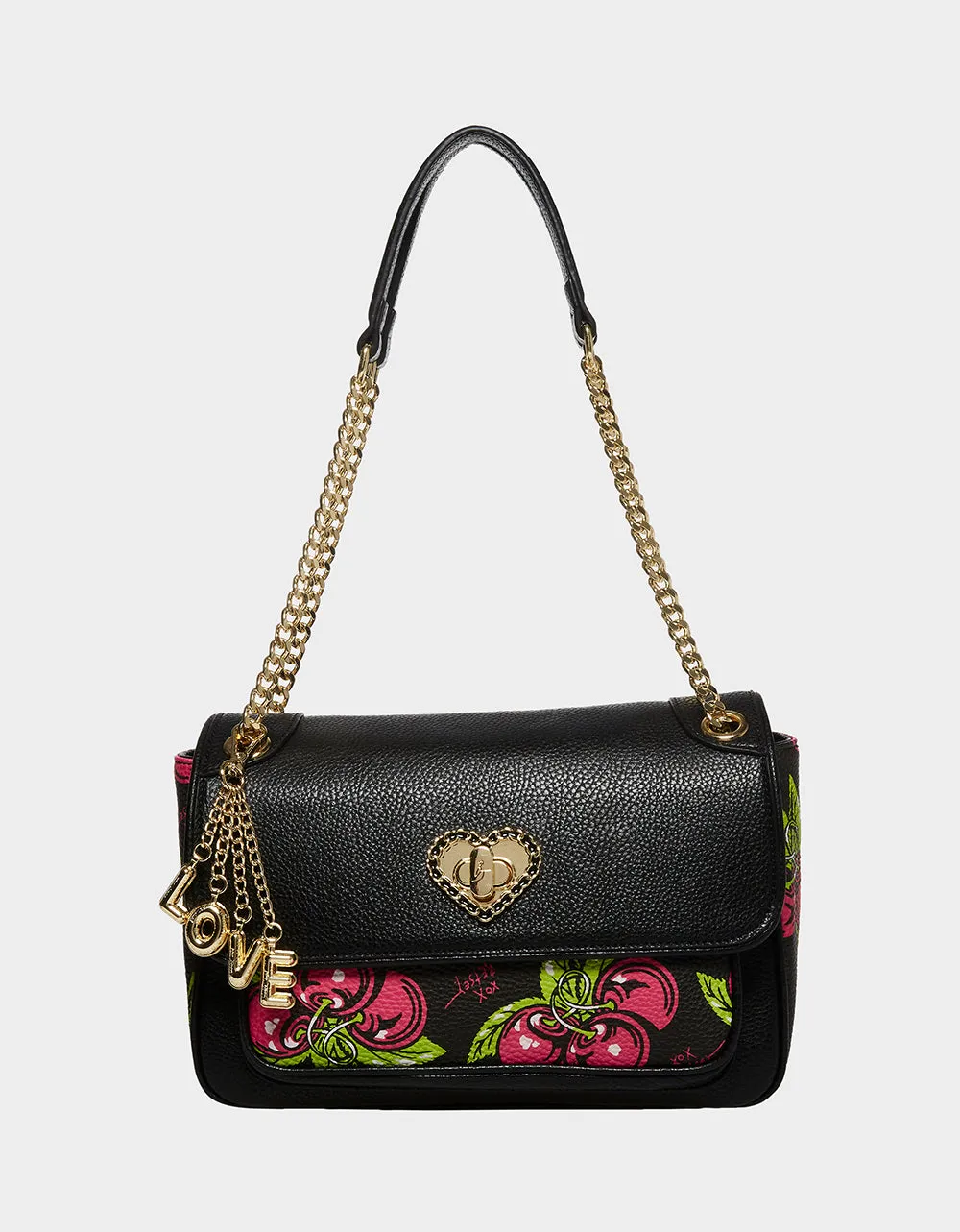BETSEY LOVE SHOULDER BAG BLACK | RE:LUV sold by Betsey Johnson