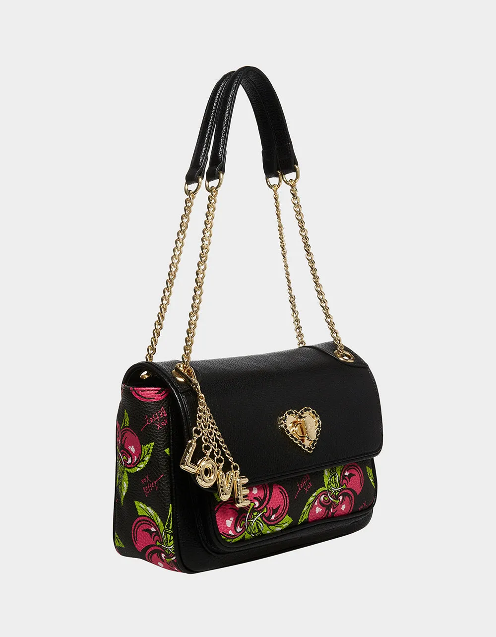 BETSEY LOVE SHOULDER BAG BLACK | RE:LUV sold by Betsey Johnson product image thumbnail 2