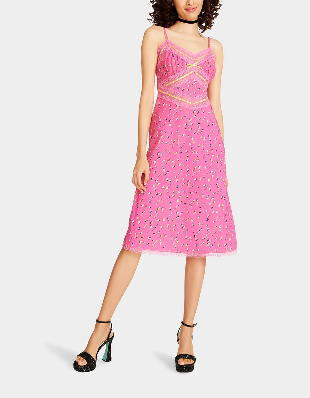 BETSEYS SLEEVELESS RIBBON DRESS PINK sold by Betsey Johnson