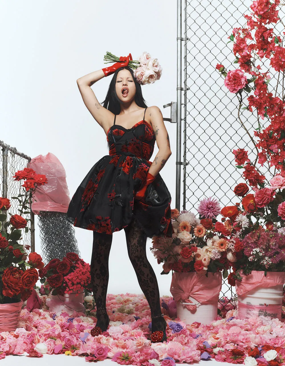 LUCIA MINI DRESS RED MULTI sold by Betsey Johnson product image thumbnail 3