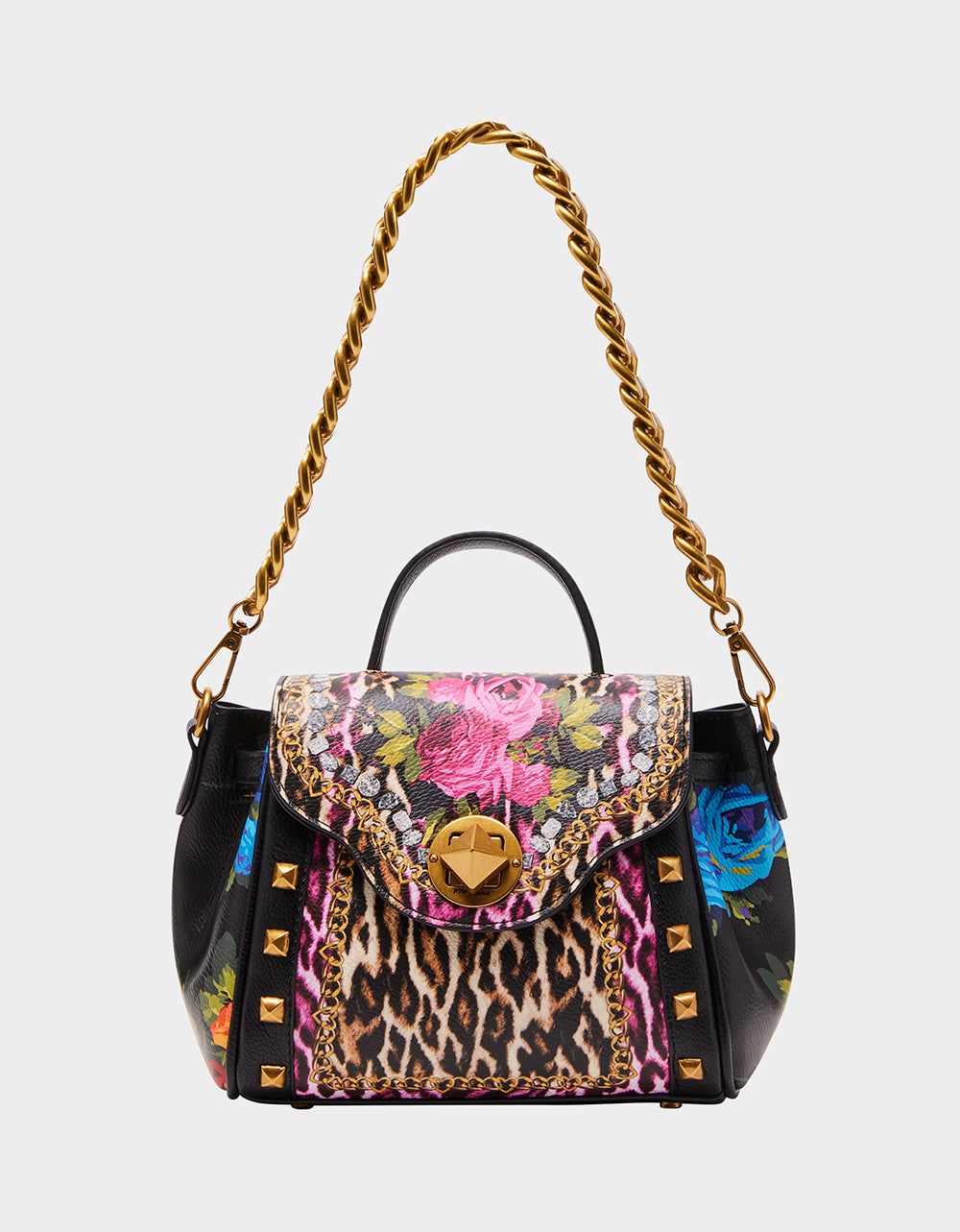 LEOPARD FLORAL SATCHEL MULTI sold by Betsey Johnson