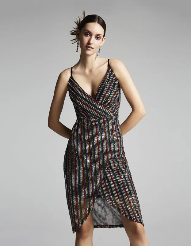 DISCO DREAM MIDI DRESS RAINBOW MULTI | RE:LUV sold by Betsey Johnson